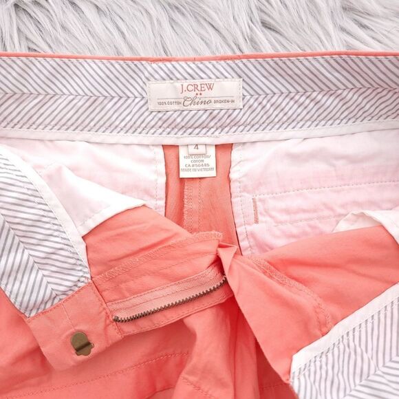 J.Crew Womens Size 4 Solid Cotton Chino Broken In Shorts - Picture 5 of 6